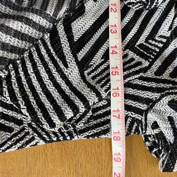 PerSeption Concept Black White Geo Open Cardigan Large - Picture 7 of 8